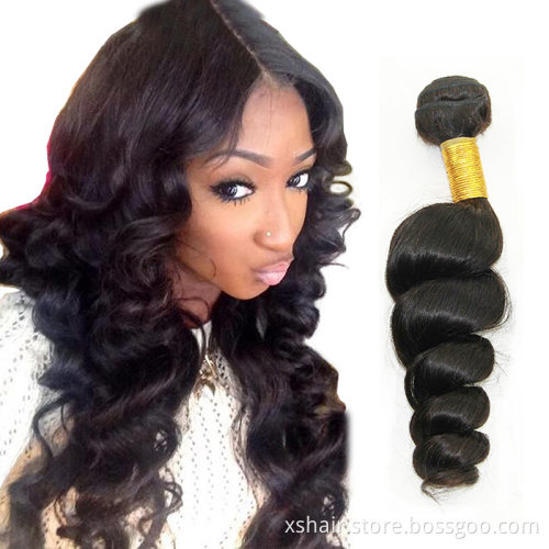 Wholesale 1B Loose Wave Raw Brazilian Human Hair Weave 10A Grade Virgin Brazilian Hair Bundle for Black Woman